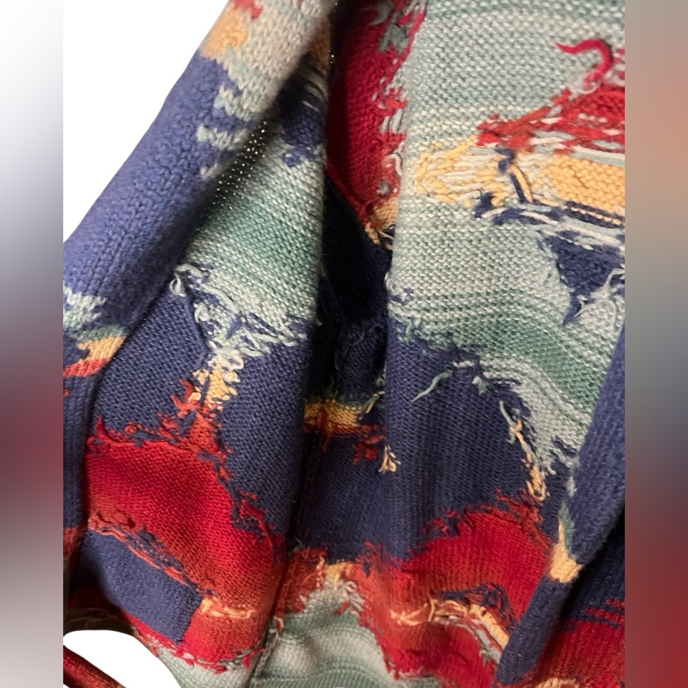 Lauren Ralph Lauren Multicolor Aztec Knit Belted Cardigan - Picture 7 of 7